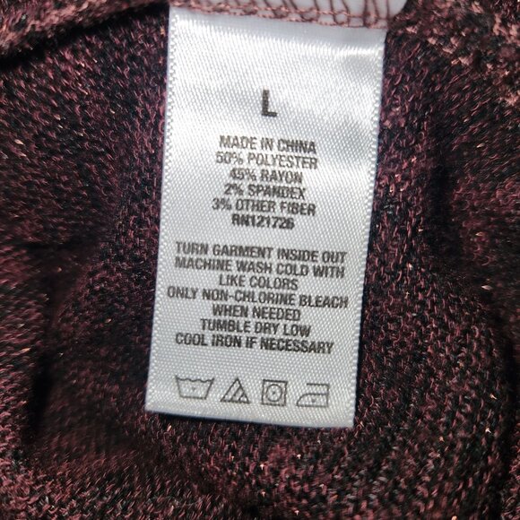 Aéropostale Long Burgundy Speckled Cardigan L - Picture 4 of 4